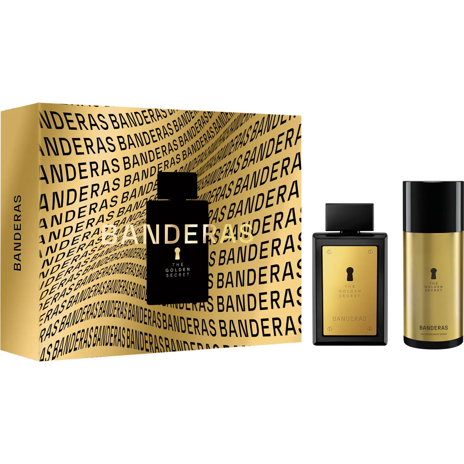 ANTONIO BANDERAS Set Antonio Banderas Perfume Hombre The Golden Secret Eau De Toilette 100 Ml + 24h Deodorant Spray 150 Ml color dorado / negro | Platanitos