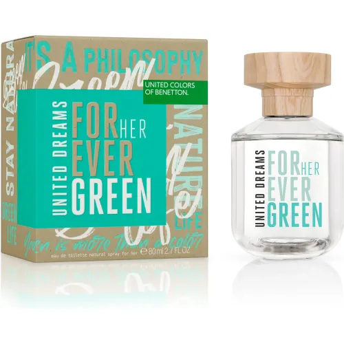Perfume Benetton Mujer United Dreams Forever Green Her Eau De Toilette For Her 80 Ml | Platanitos
