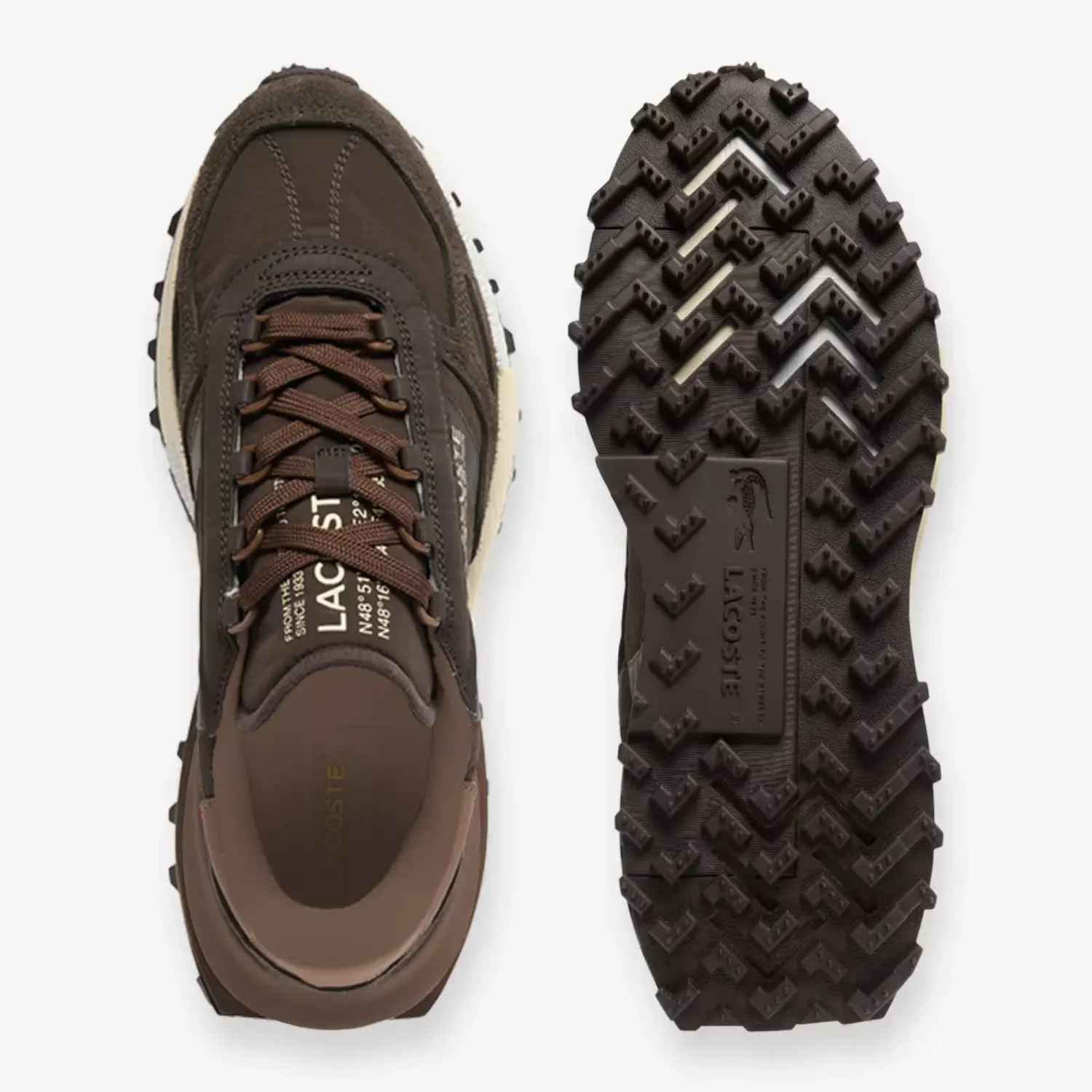 Zapatillas Lacoste Urbanas Hombre Elite Actv Evo 1263 color marrón | Platanitos