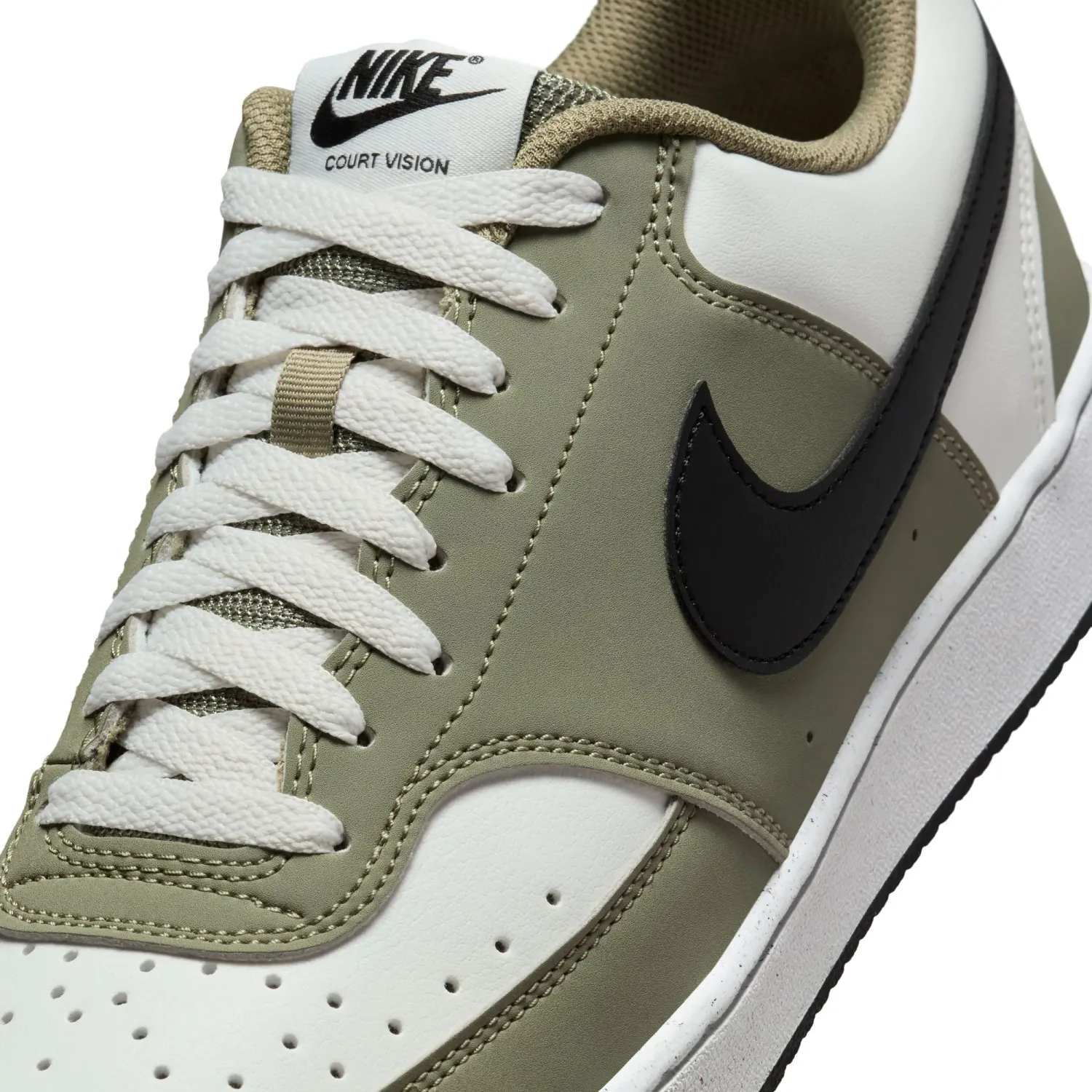 Zapatillas Nike Urbanas Hombre Court Vision Lo P Nbk color blanco / verde | Platanitos