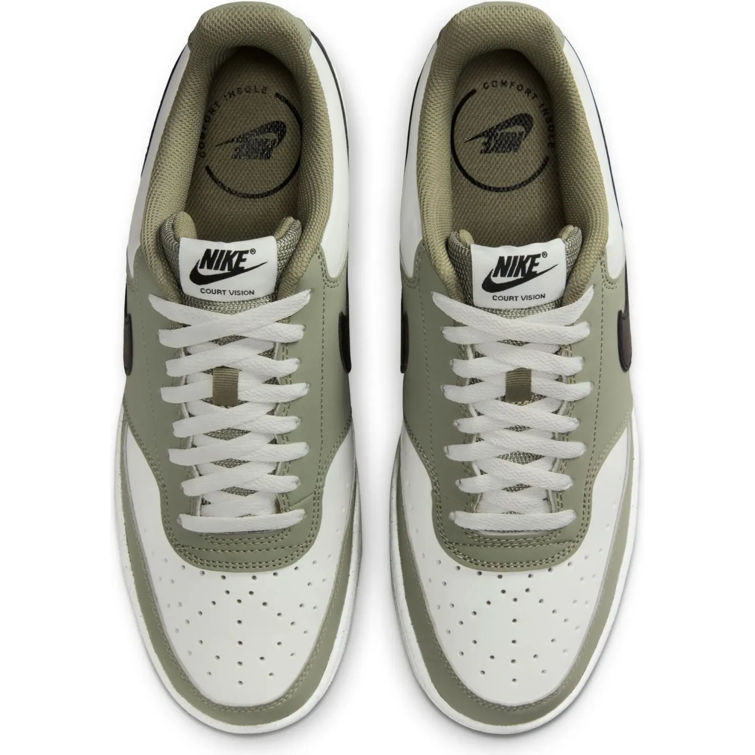 Zapatillas Nike Urbanas Hombre Court Vision Lo P Nbk color blanco / verde | Platanitos