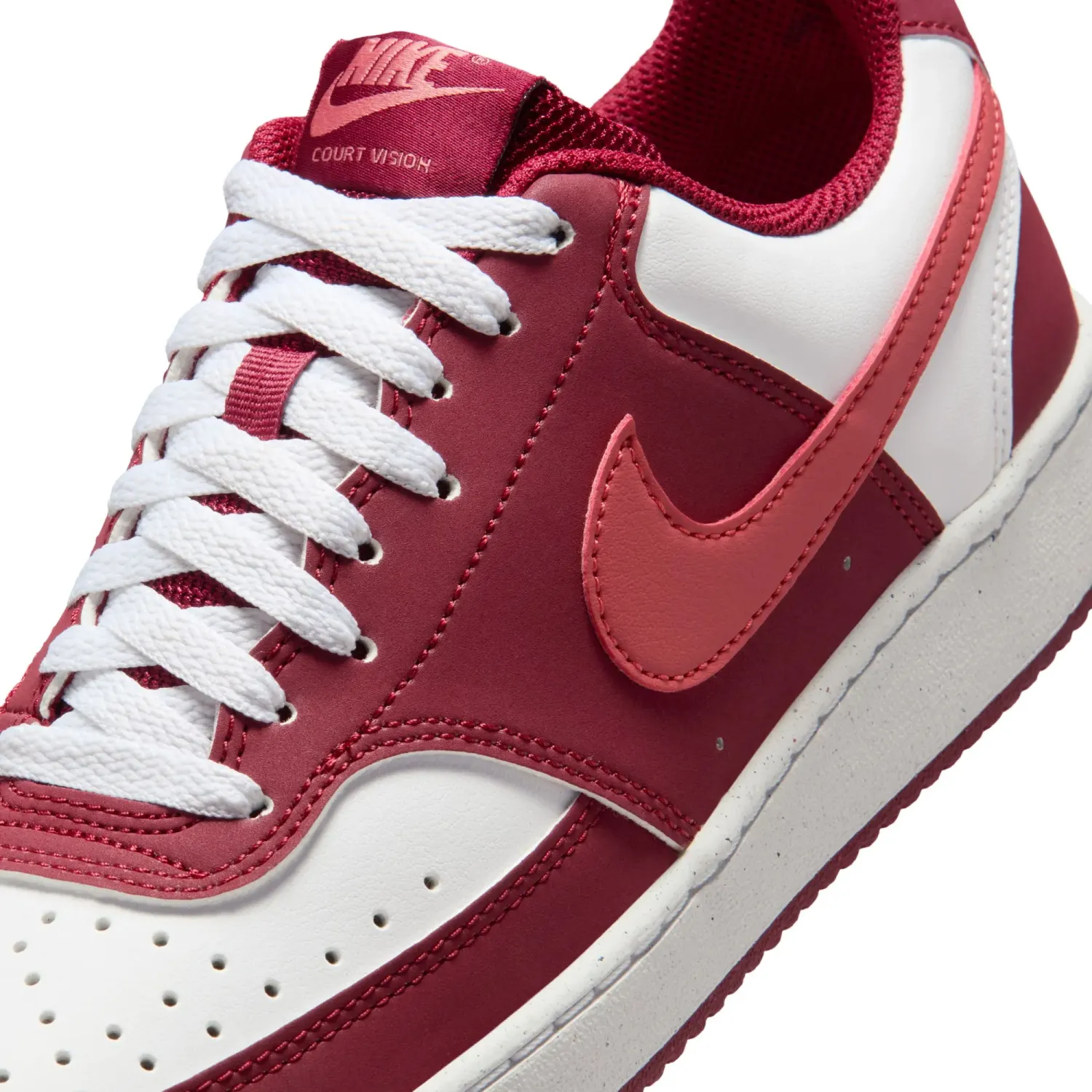 Zapatillas Nike Urbanas Mujer W Court Vision Lo P Nbk color blanco / rojo | Platanitos