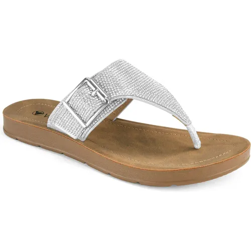 Sandalia Via Uno  Mujer Lc057808 color gris | Platanitos