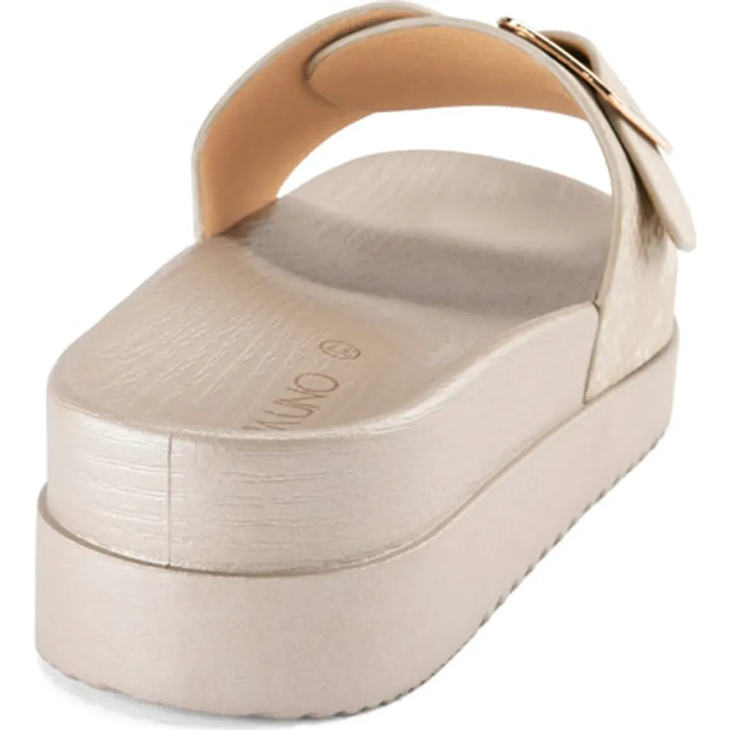 Sandalia Via Uno Cuña Mujer Lc060125 color gold | Platanitos