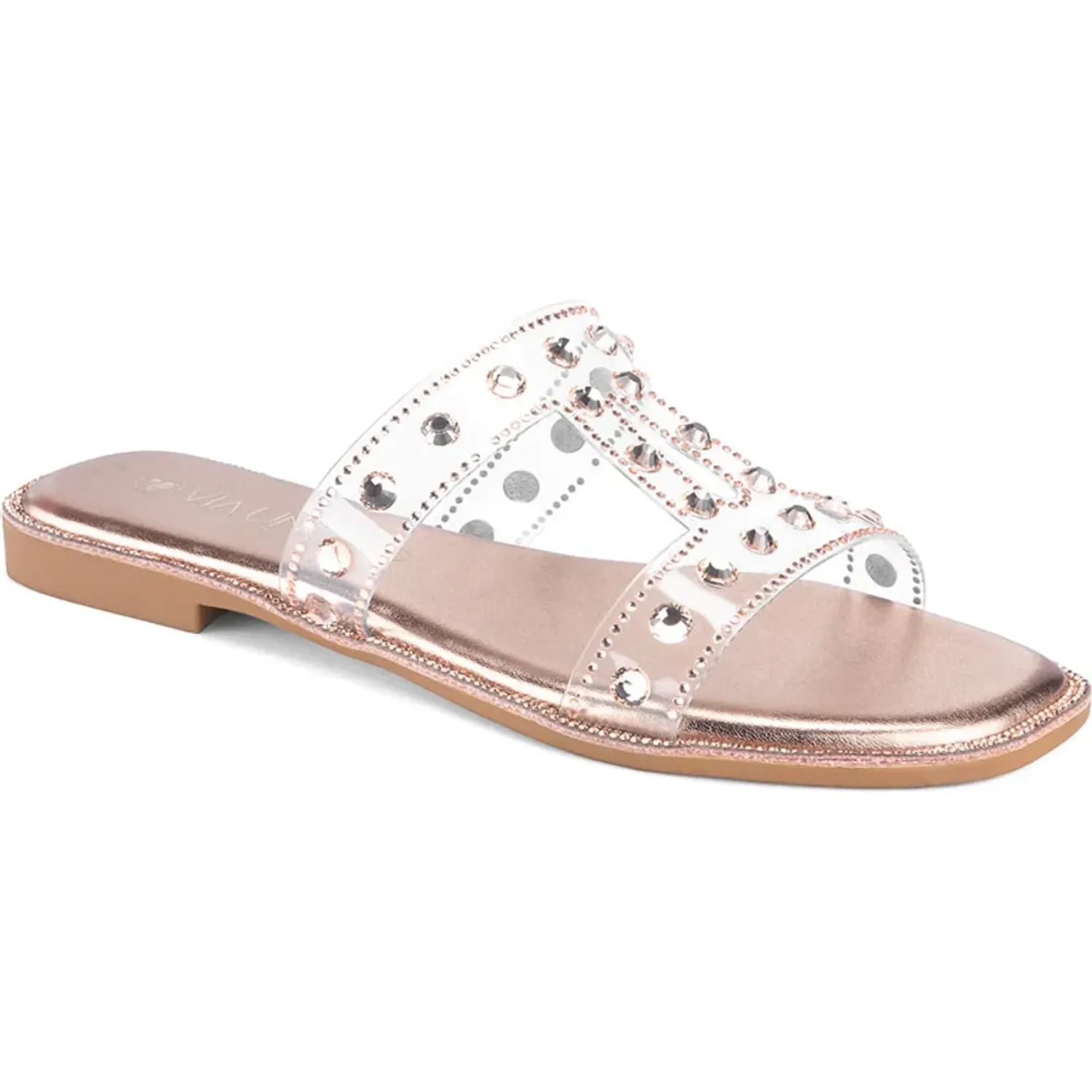 Sandalia Via Uno  Mujer 1d8136-W4 color champagne | Platanitos