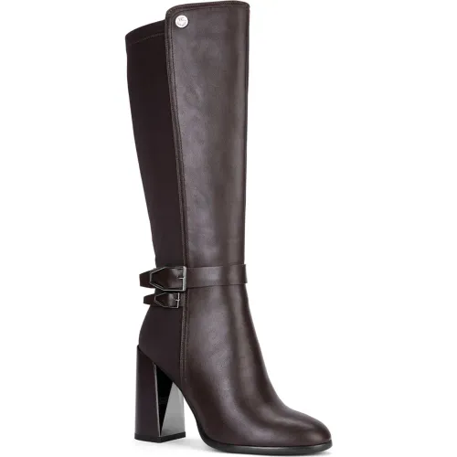 Bota Time Chopper De Vestir Mujer Df2097-F2870 color marron | Platanitos