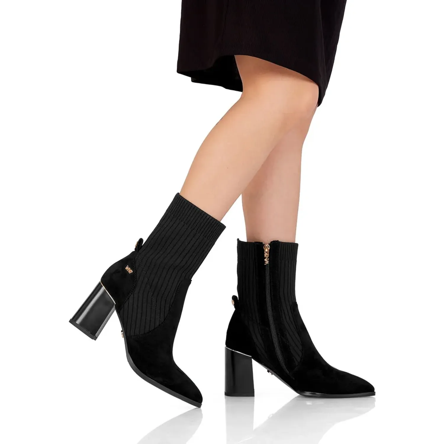Botin Time Chopper De Vestir Mujer Kx977-H404 color negro | Platanitos