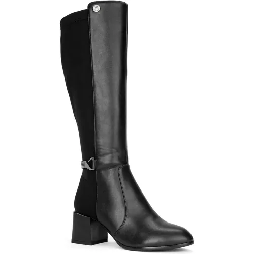 Bota Time Chopper De Vestir Mujer Df2818-H556 color negro | Platanitos