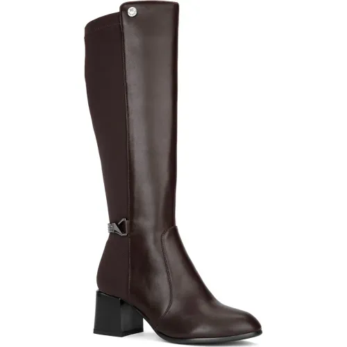 Bota Time Chopper De Vestir Mujer Df2818-H556 color marron | Platanitos