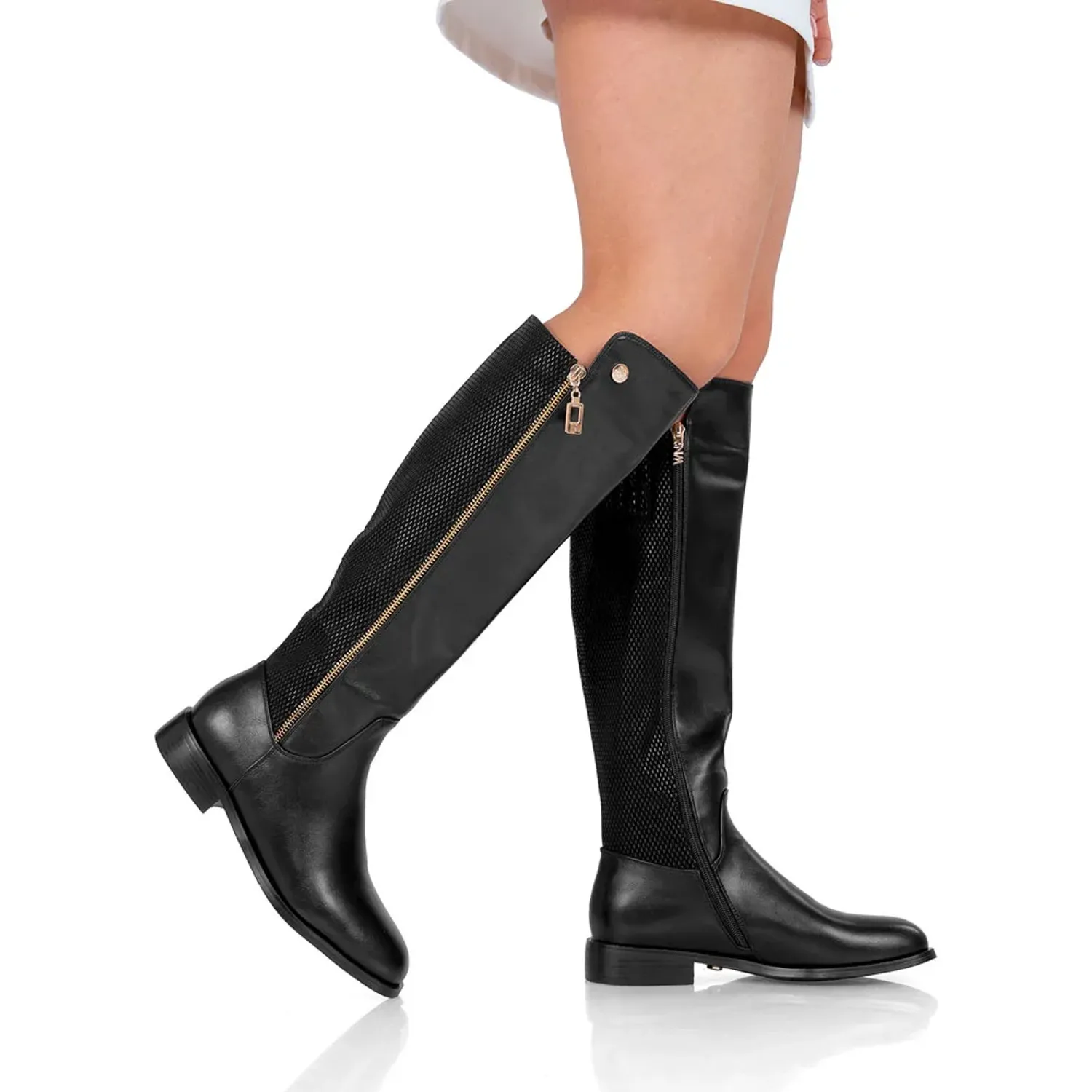 Bota Time Chopper Mujer Bk258-10092 color negro | Platanitos