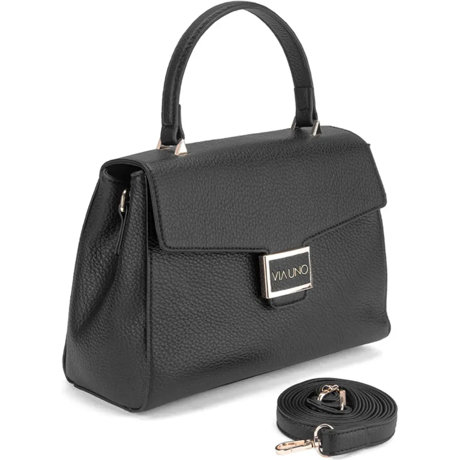 Cartera Via Uno Casual Mujer Rc3456 color negro | Platanitos