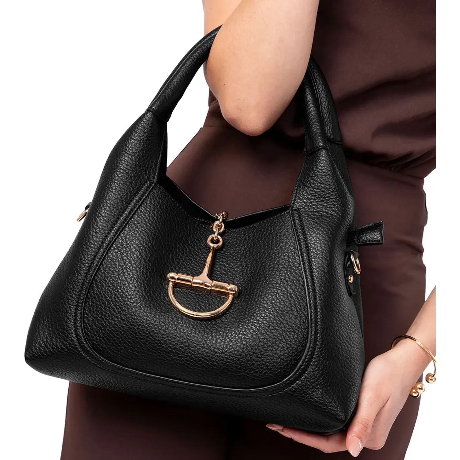 Cartera Via Uno Casual Mujer Rg259033 color negro | Platanitos