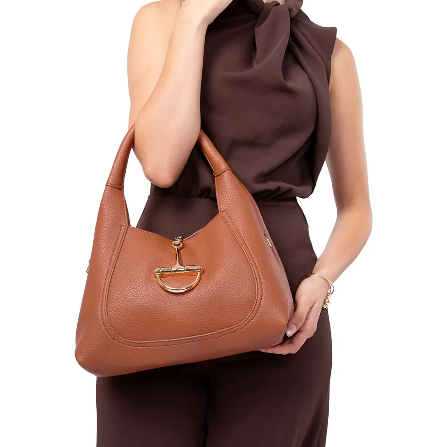 Cartera Via Uno Casual Mujer Rg259033 color camel | Platanitos