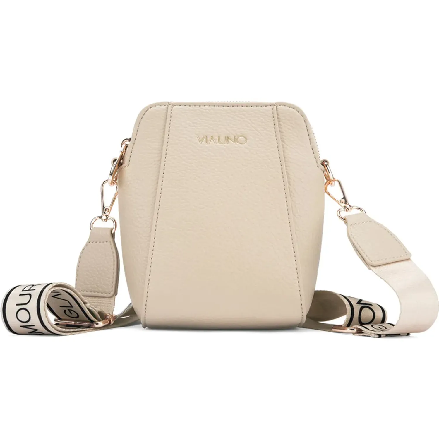 Morral Via Uno Casual Mujer Rz6317 color beige | Platanitos