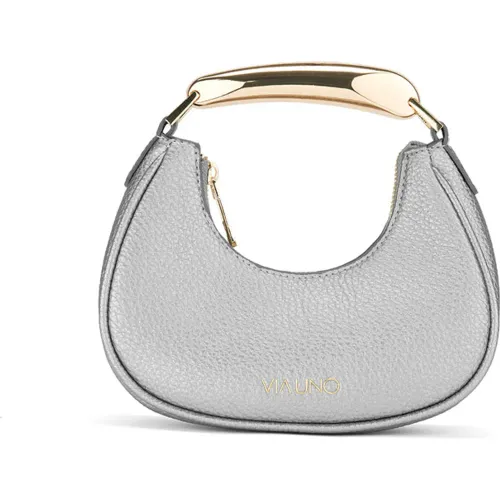 Cartera Via Uno Casual Mujer Jl011 color gris | Platanitos