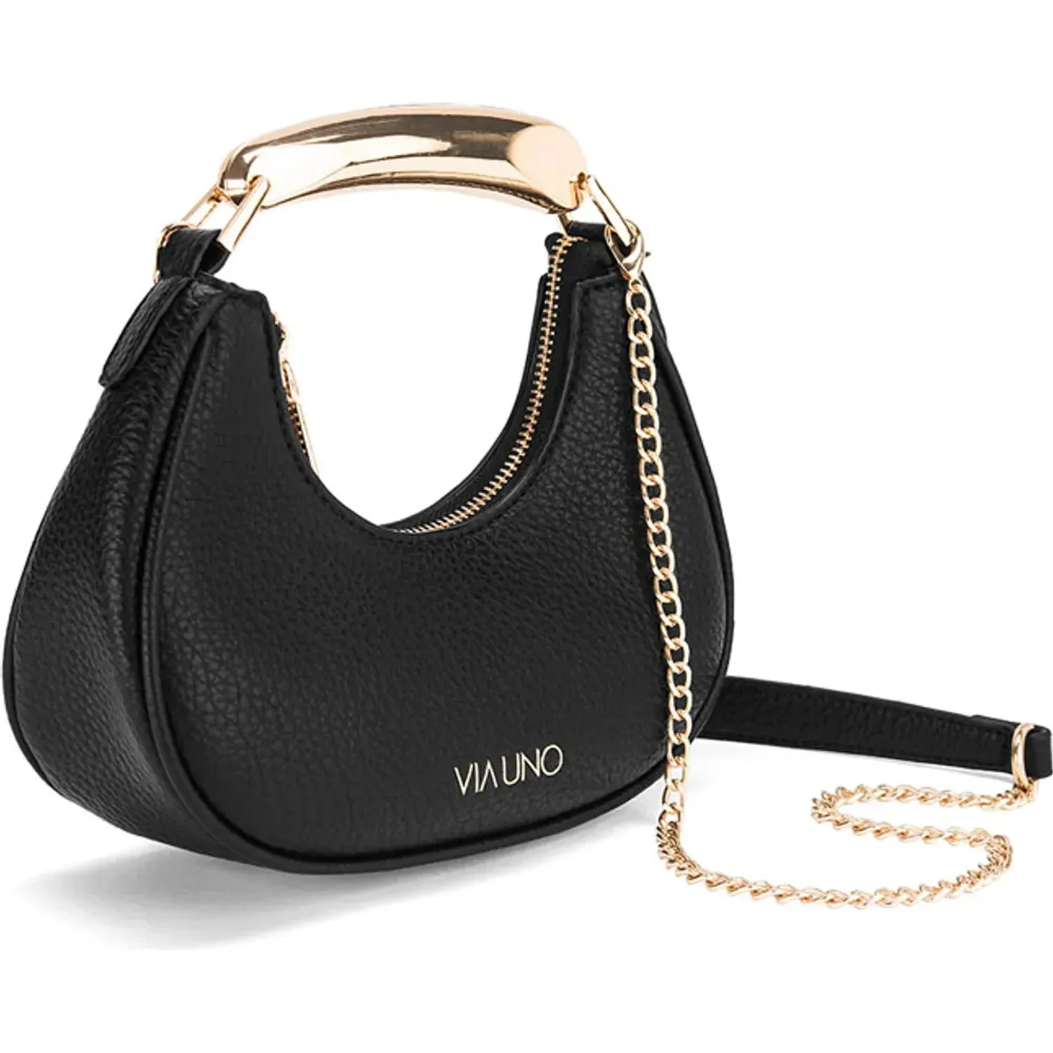 Cartera Via Uno Casual Mujer Jl011 color negro | Platanitos