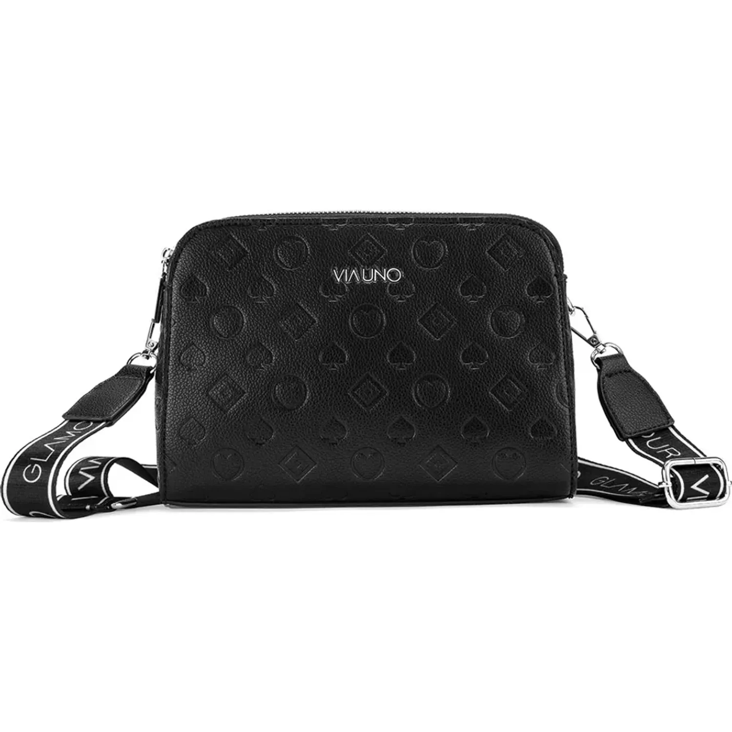Cartera Via Uno Casual Mujer Rz2923 color negro | Platanitos