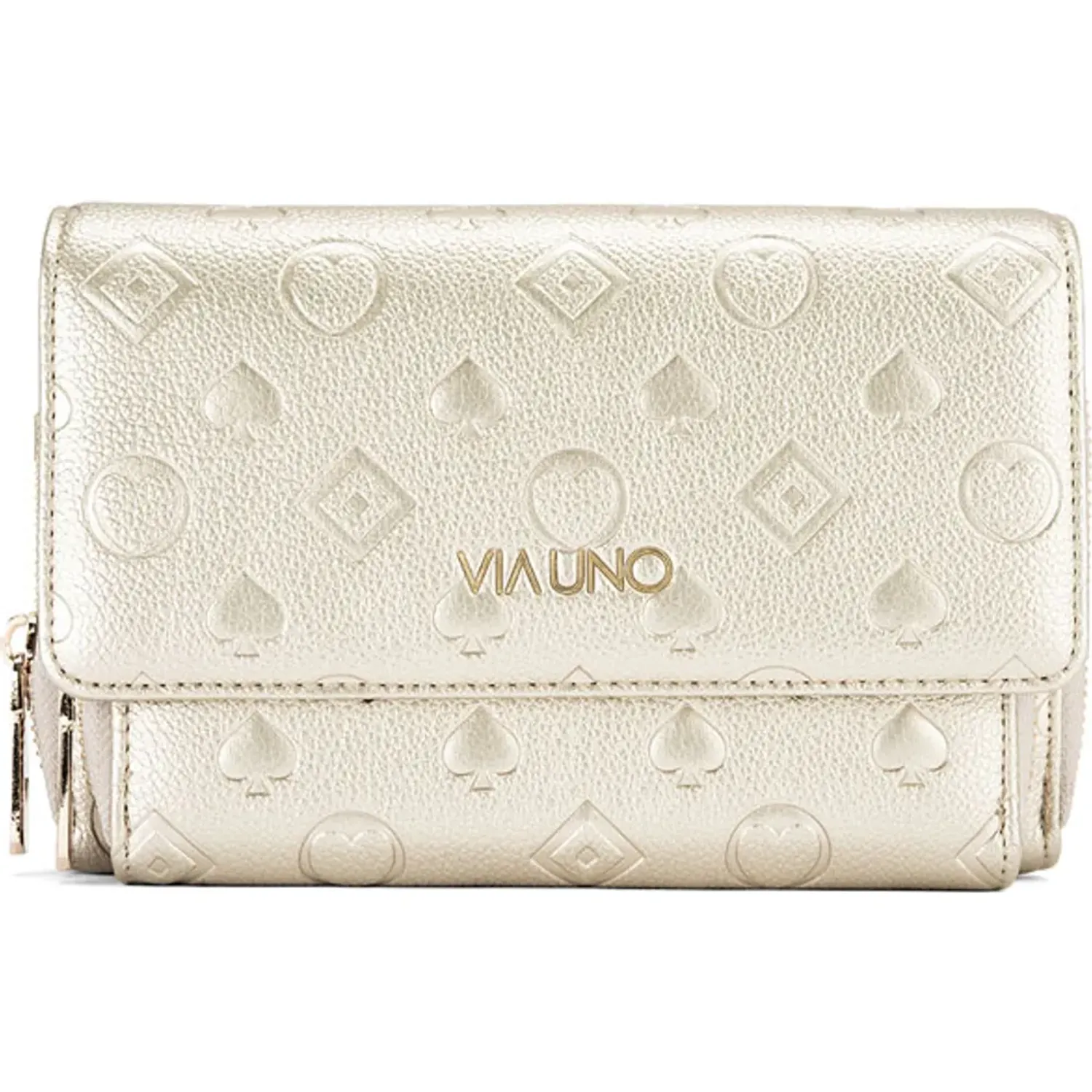Cartera Via Uno Casual Mujer 2924 color gold | Platanitos