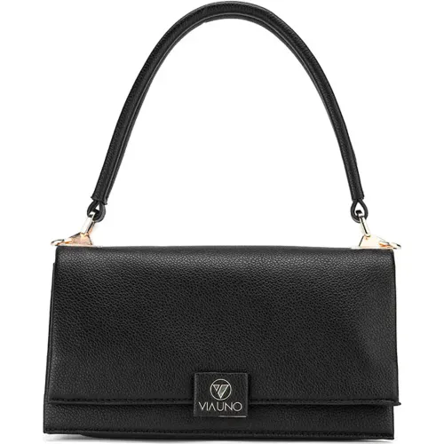 Cartera Via Uno Casual Mujer Rz257047 color negro | Platanitos