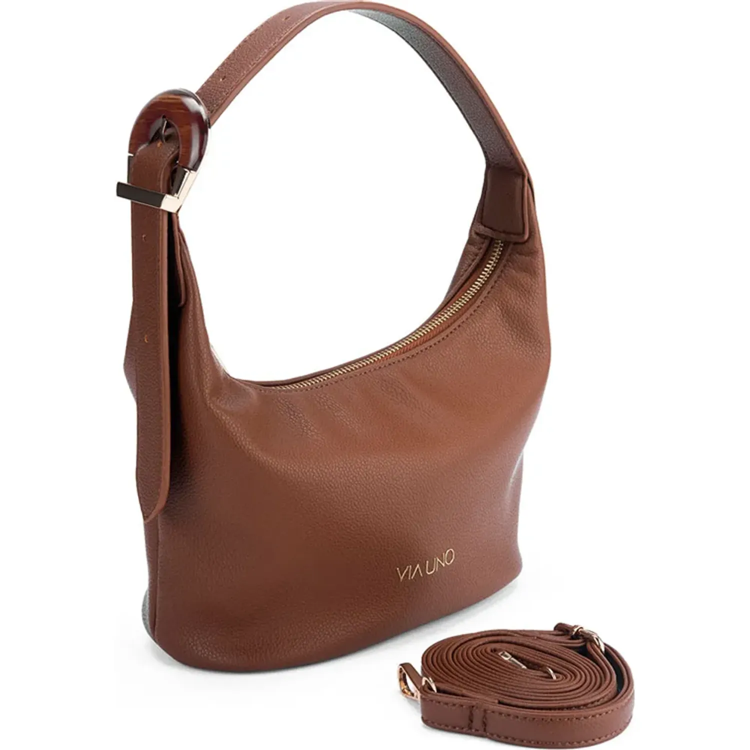Cartera Via Uno Casual Mujer Rz257024-2 color marron | Platanitos