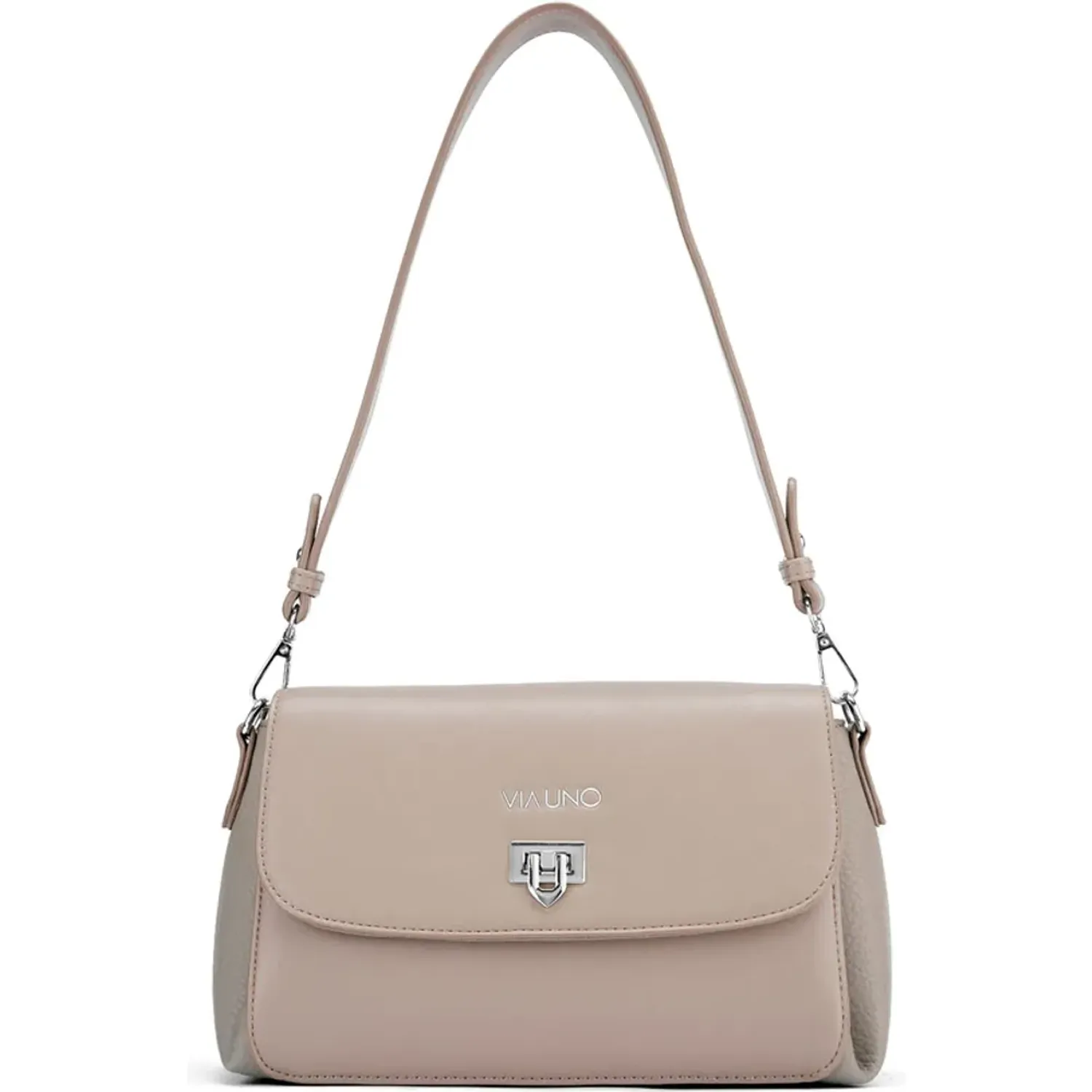 Cartera Via Uno Casual Mujer 2925 color nude | Platanitos