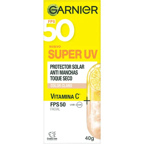 Bloqueador Garnier Super Uv Tono Claro Fps50 | Platanitos