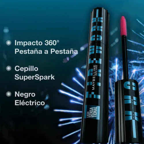 MAYBELLINE Mascara De Pestañas Lash Sensational Electro Black Wp