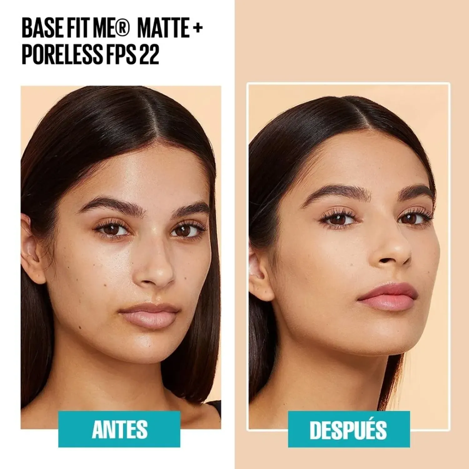 Base Maybelline Liquida Fit Me Matte + Poreless color ligh beige | Platanitos