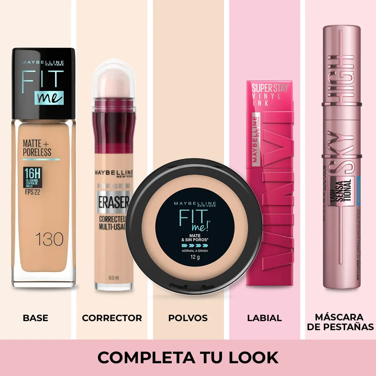 Polvo Maybelline Compacto Fit Me Mate & Sin Poros color 220 natural beige | Platanitos