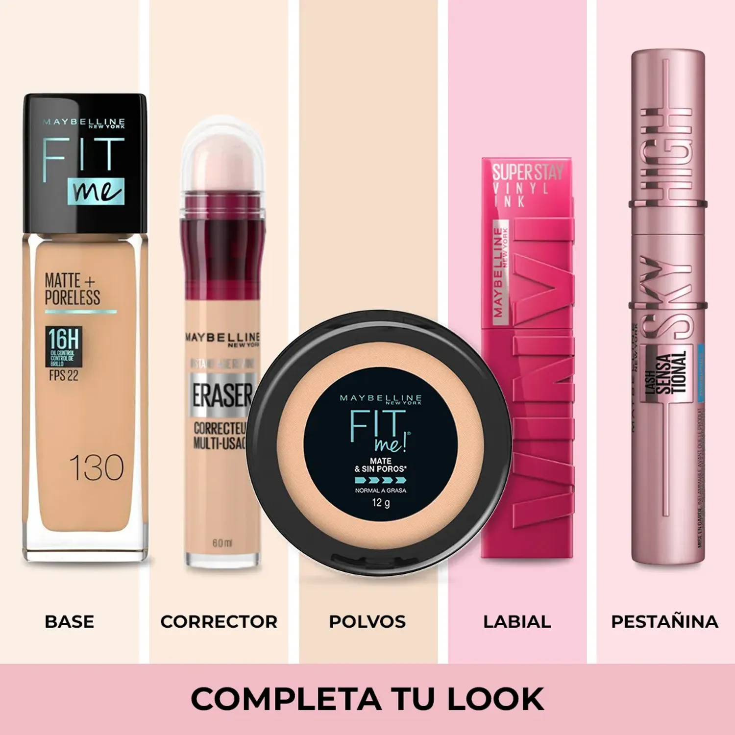 Polvo Maybelline Compacto Fit Me Mate & Sin Poros color 220 natural beige | Platanitos