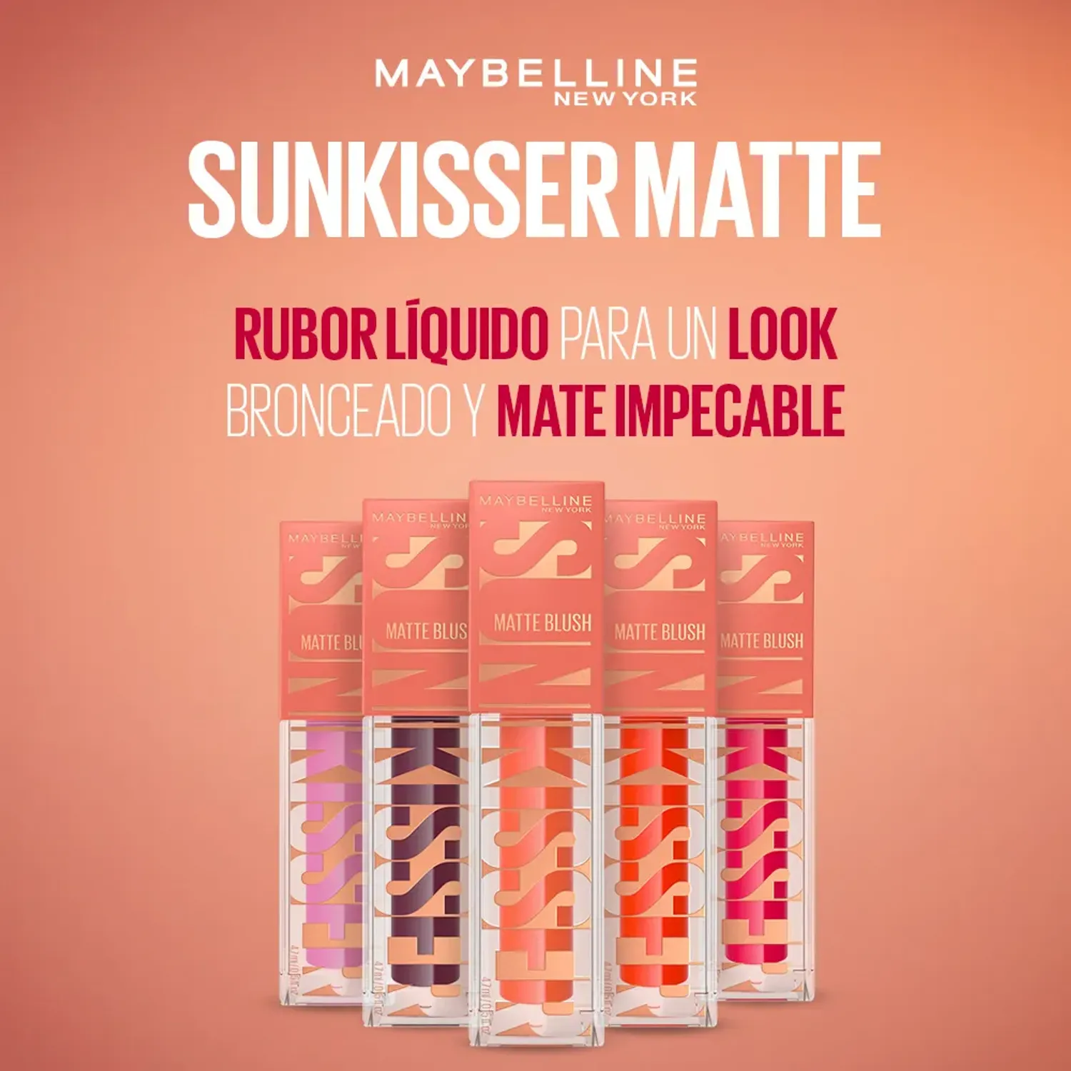 Rubor Maybelline Liquido Sunkisser Matte Maybelline color 31 hot pink summer | Platanitos
