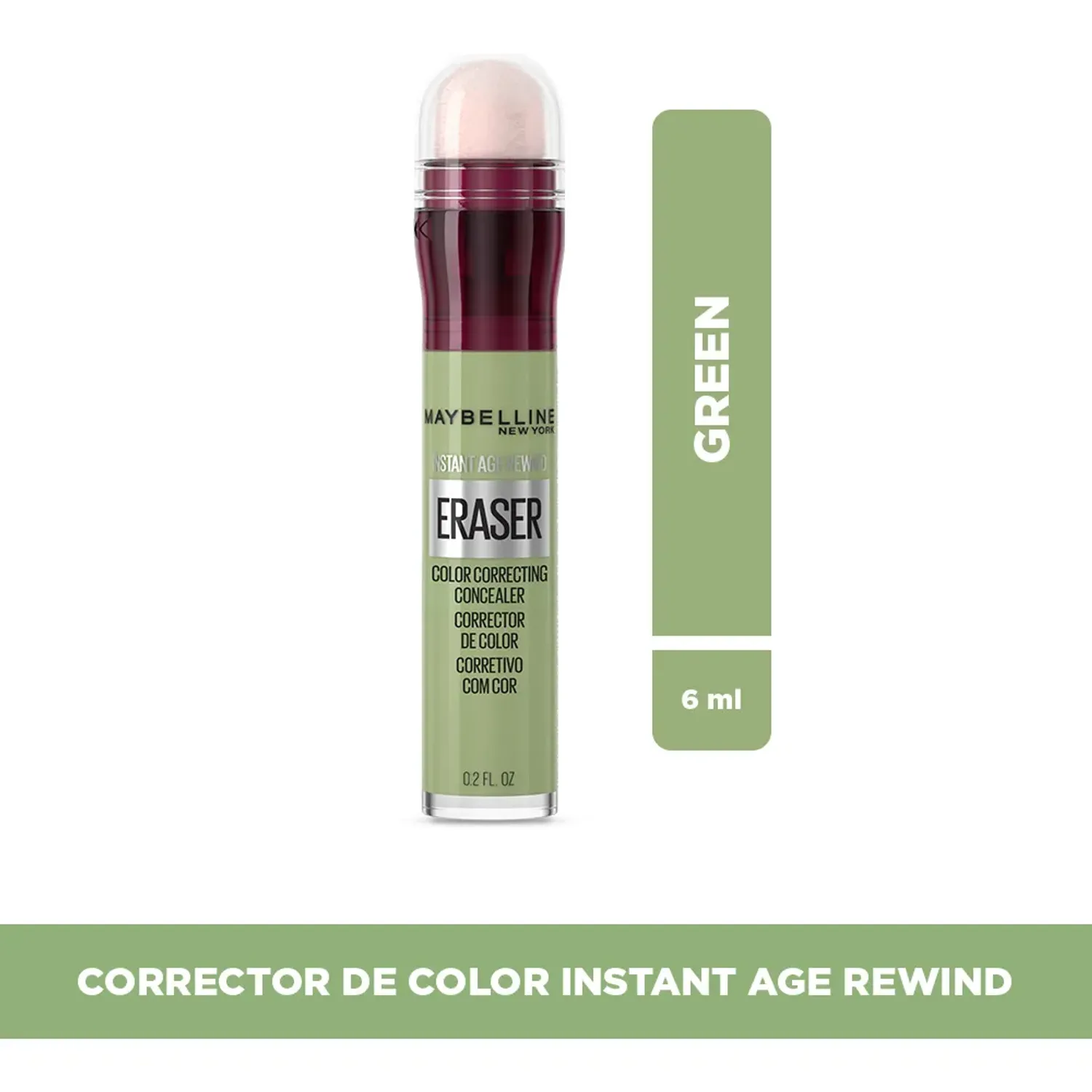 MAYBELLINE Correctores Maybelline Corrector Instant Age Rewind Dark Cicles color verde | Platanitos
