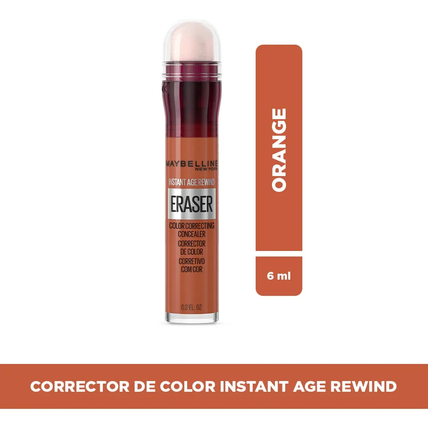 Correctores Maybelline Corrector Instant Age Rewind Dark Cicles color naranja | Platanitos