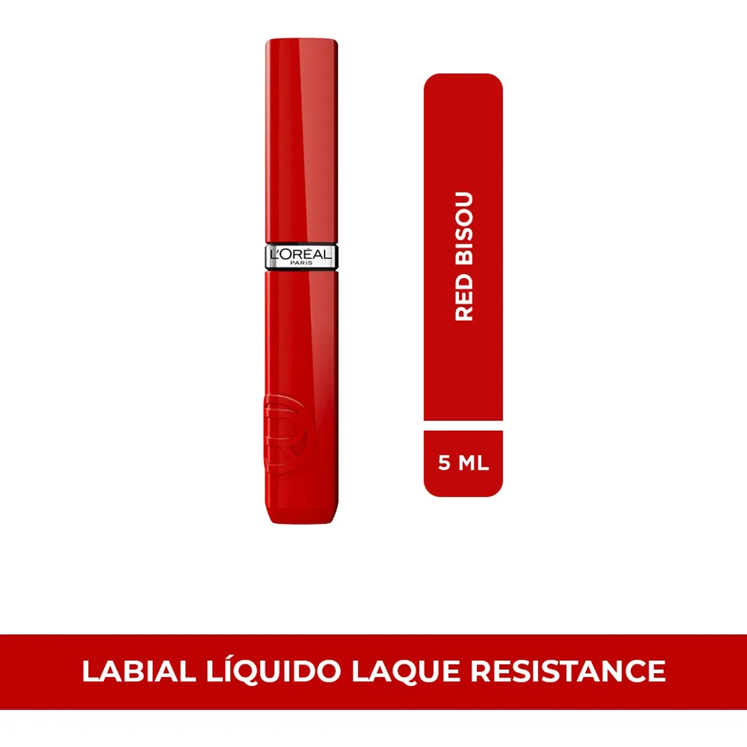 Labial L'oréal Paris Liquido Infallible Laque Resistance color 415 red bisou | Platanitos