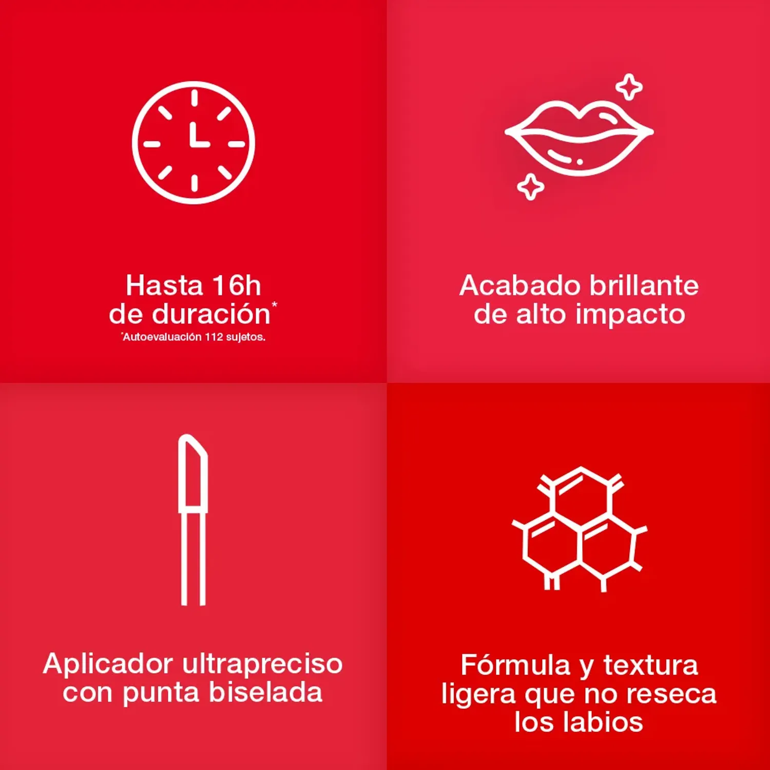 Labial L'oréal Paris Liquido Infallible Laque Resistance color 410 red poppy | Platanitos