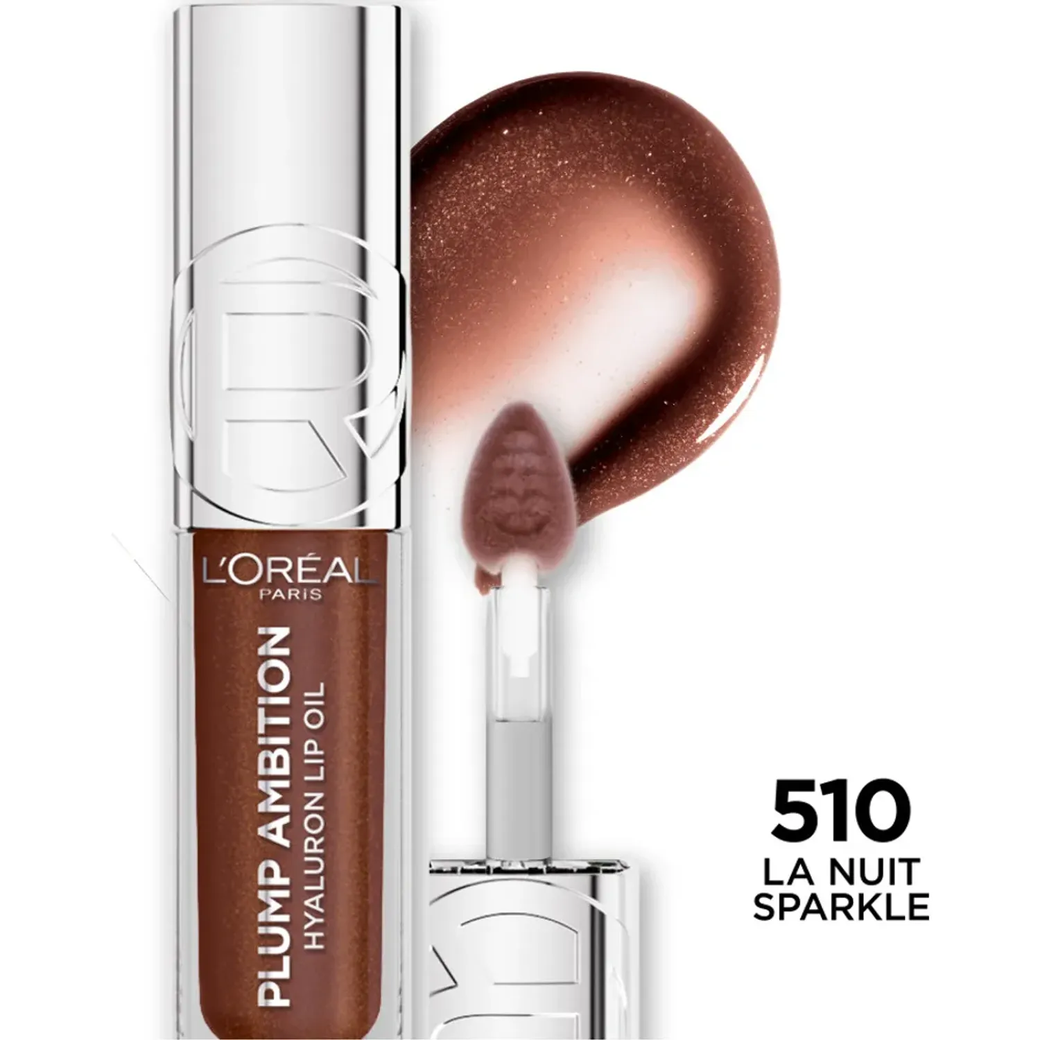 Brillo L'oréal Paris Labial Voluminizador Plump Ambition color 510 la nuit sparkle | Platanitos