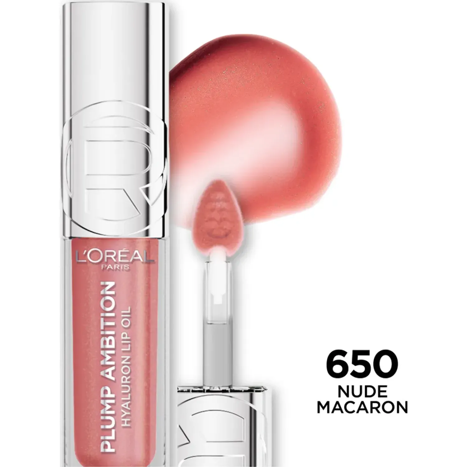 Brillo L'oréal Paris Labial Voluminizador Plump Ambition color 650 nude macaron | Platanitos