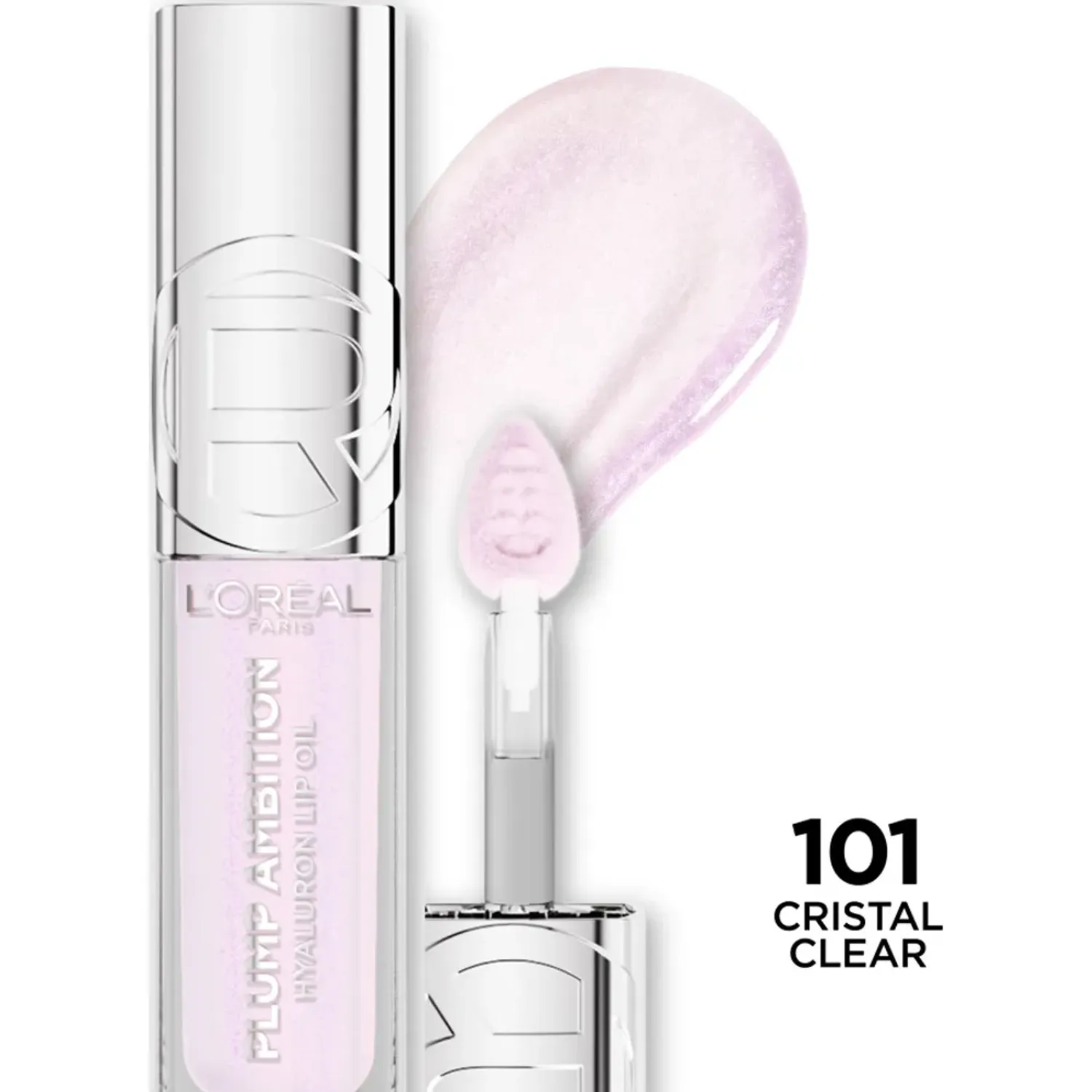 Brillo L'oréal Paris Labial Voluminizador Plump Ambition color 101 cristal clear | Platanitos