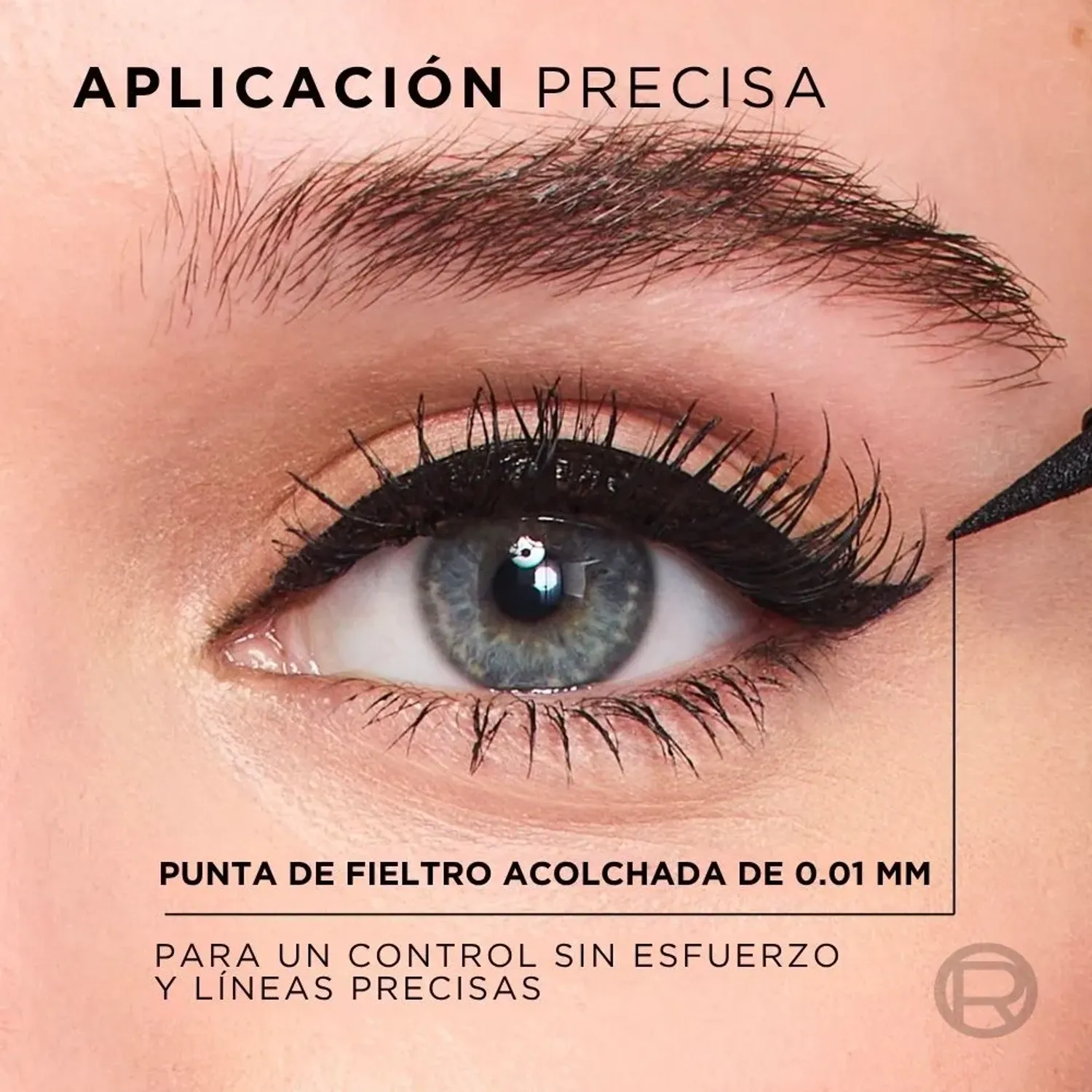 Delineadores L'oréal Paris De Ojos Líquidos Delineador Plumón L'Oréal Paris Haute Precision color 010 black silk | Platanitos
