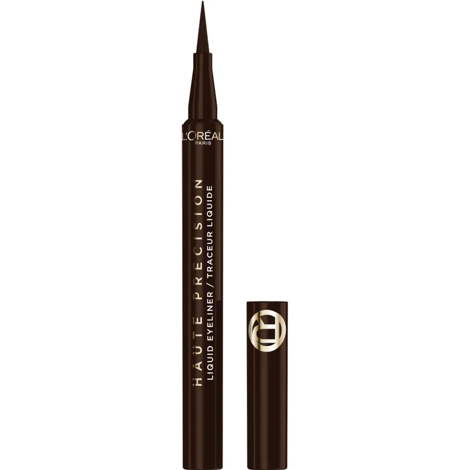 Delineadores L'oréal Paris De Ojos Líquidos Delineador Plumón L'Oréal Paris Haute Precision color 020 brown leather | Platanitos