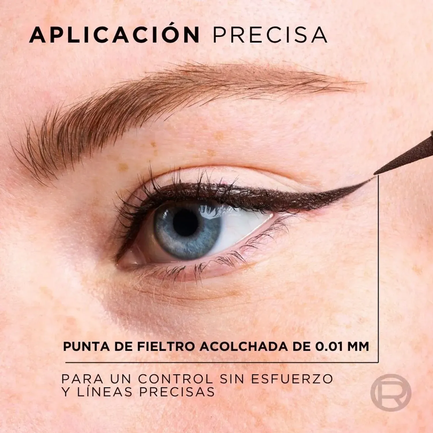 Delineadores L'oréal Paris De Ojos Líquidos Delineador Plumón L'Oréal Paris Haute Precision color 020 brown leather | Platanitos