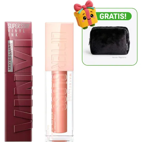 Pack Maybelline Labial Duo Lip Combo Maybelline Labial Vinyl Ink + Lifter Gloss | Platanitos