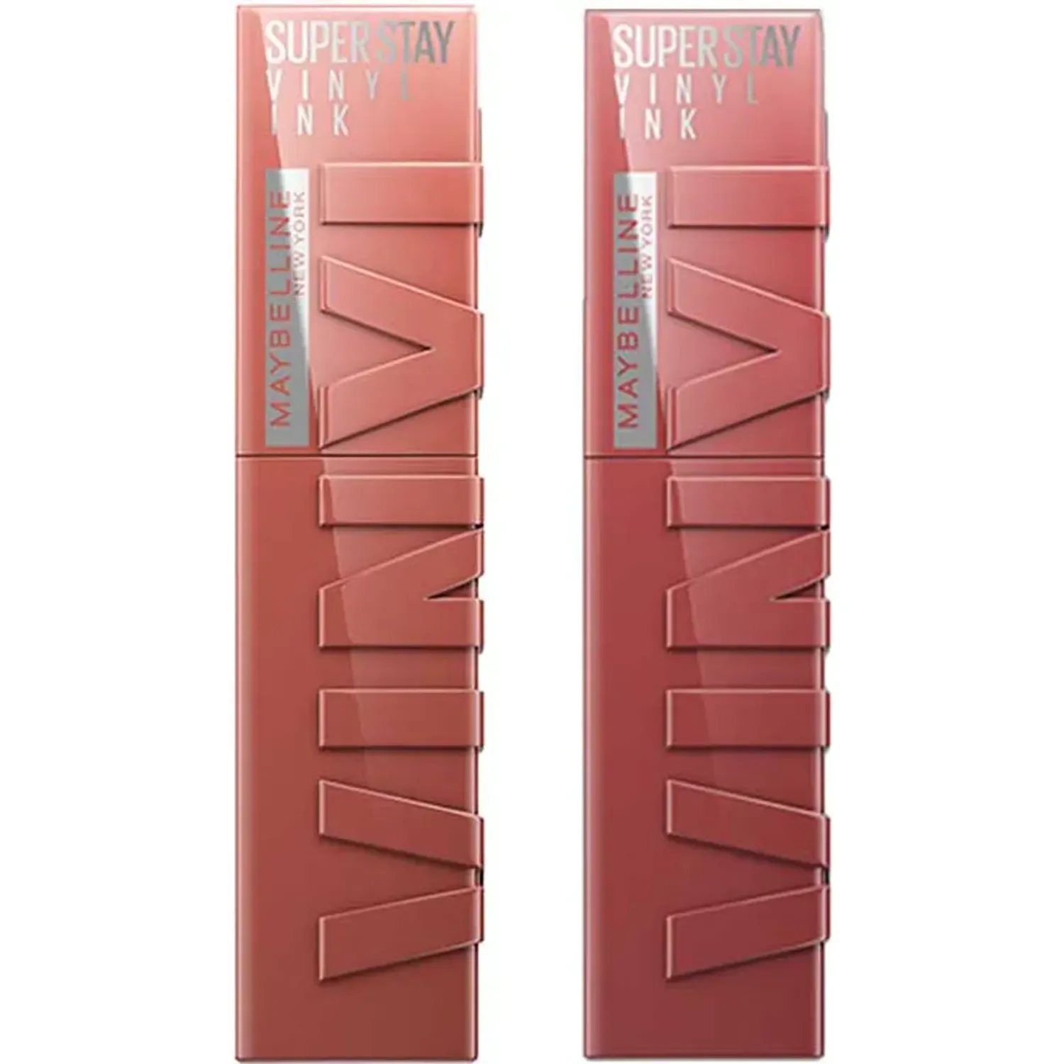 Pack Maybelline Labial Duo Pack Labial Maybelline Super Stay Vinyl Ink color punchy + peppy | Platanitos