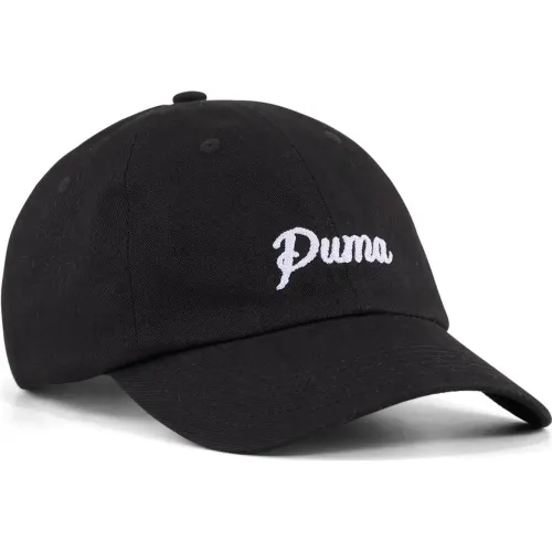 Gorra Puma Deportivo Unisex Essentials Script Dad color negro | Platanitos