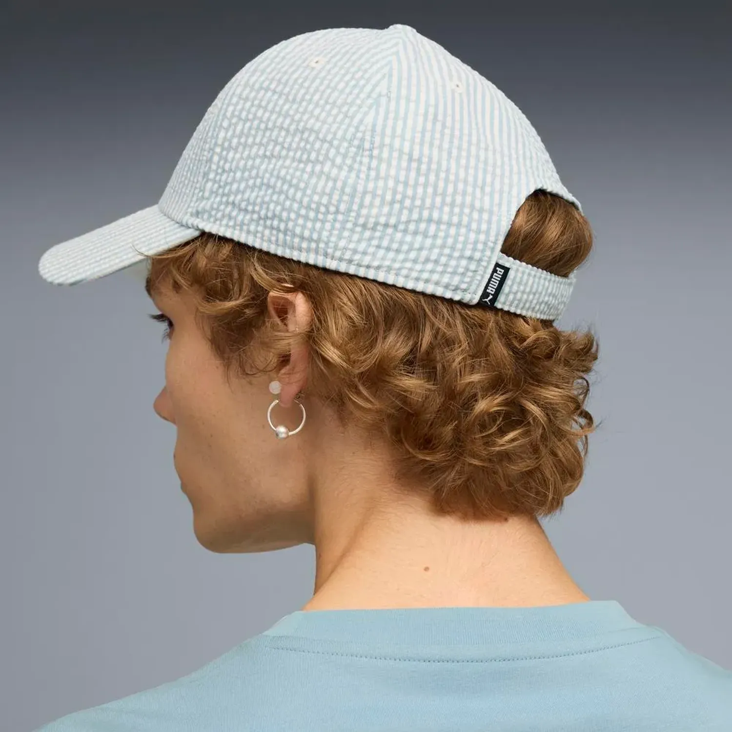 Gorra Puma Deportivo Unisex Essentials No.1 color celeste | Platanitos