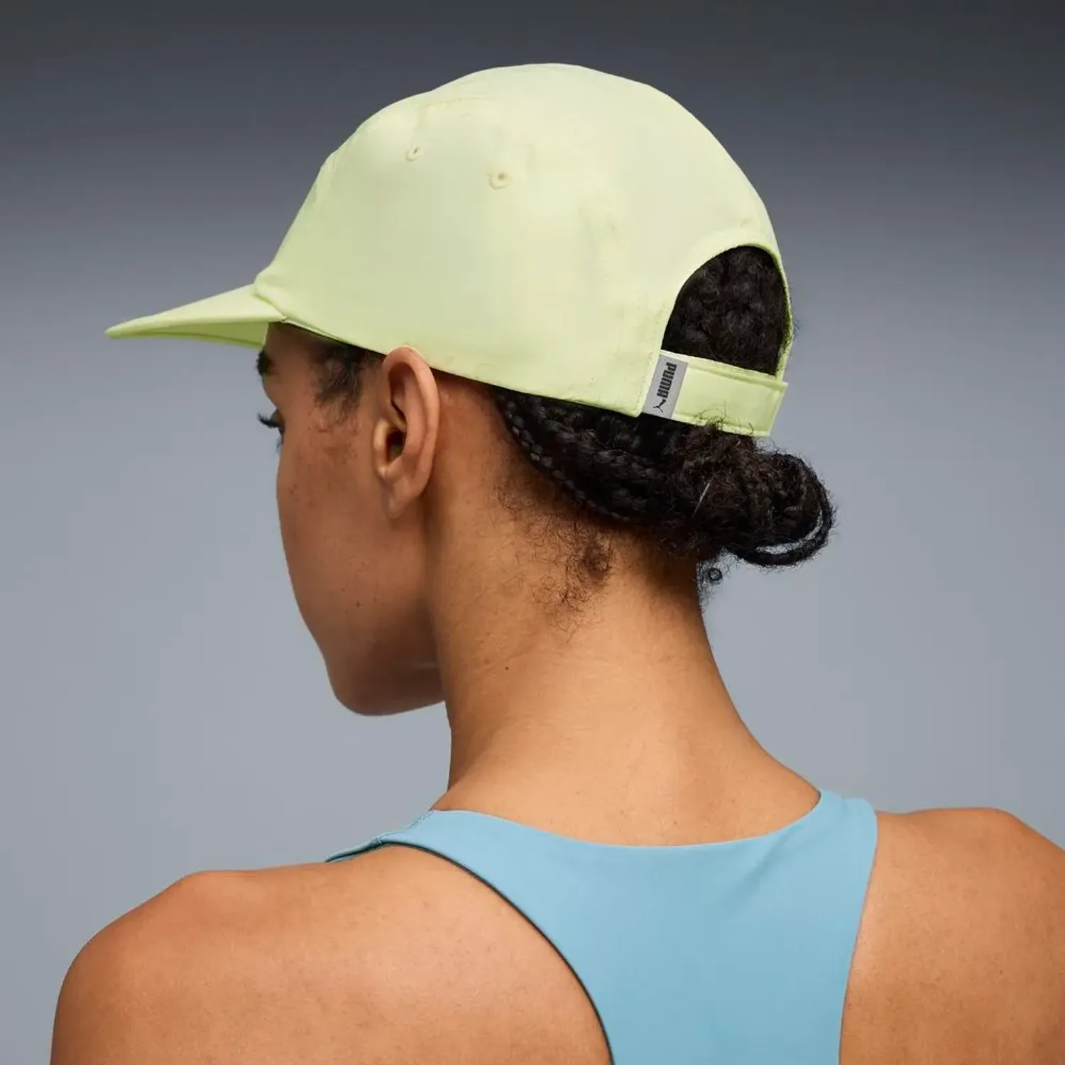 Gorra Puma Deportivo Unisex Ess Running 5 Panel Cap color verde | Platanitos