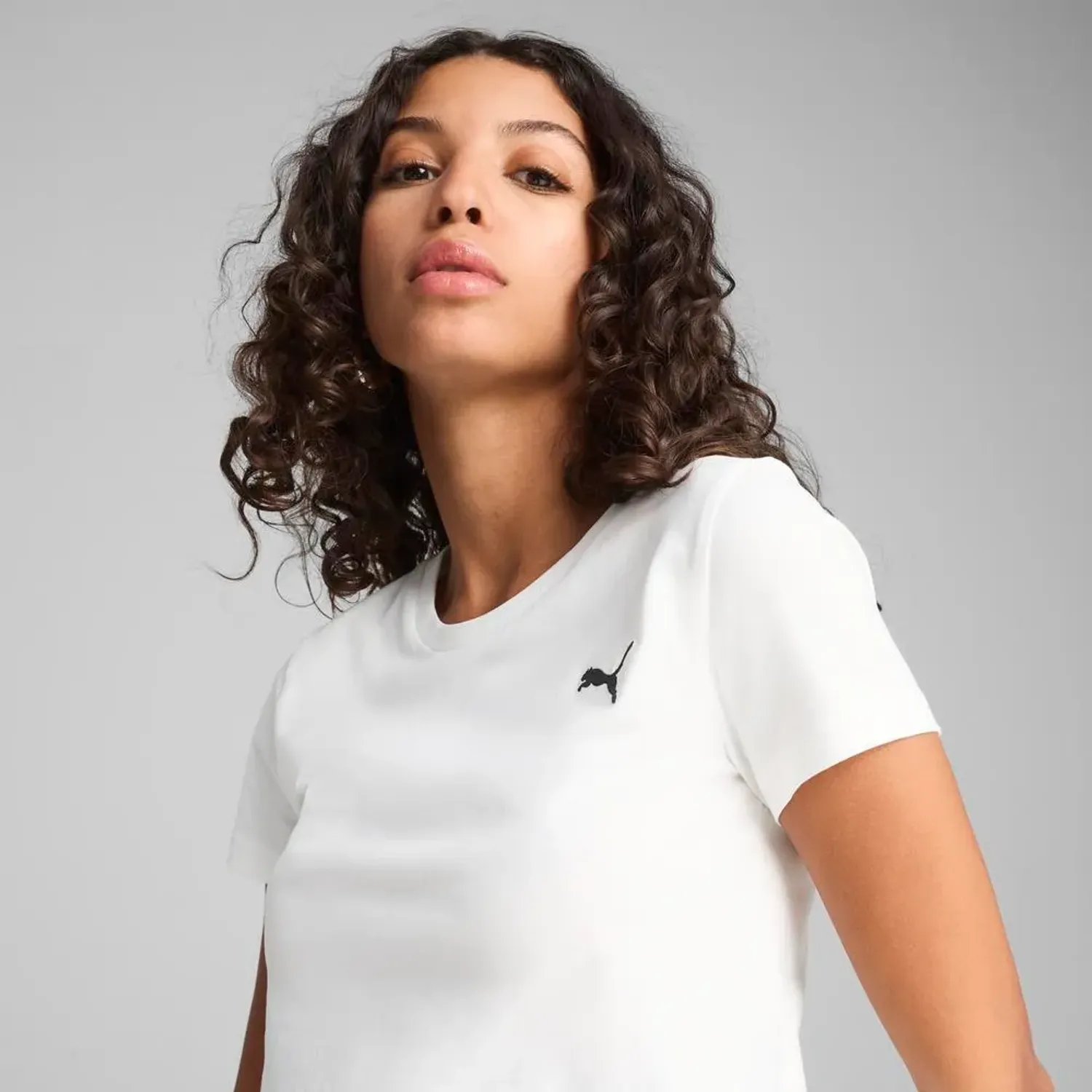 Polo Puma Crop Top Mujer Wardrobe Essentials color blanco | Platanitos
