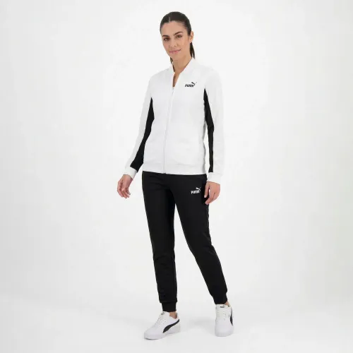 Conjunto Puma Deportivo Mujer Poly Baseball Suit Cl color blanco | Platanitos
