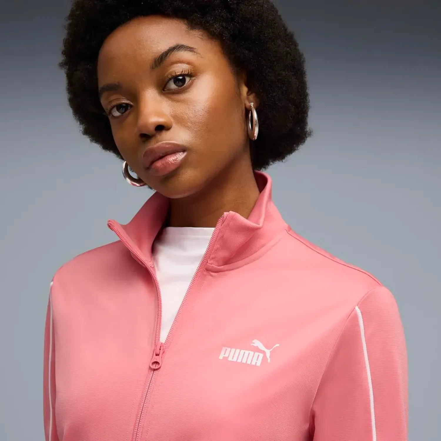 Conjunto Puma Deportivo Mujer Poly Suit Cl color rosado | Platanitos