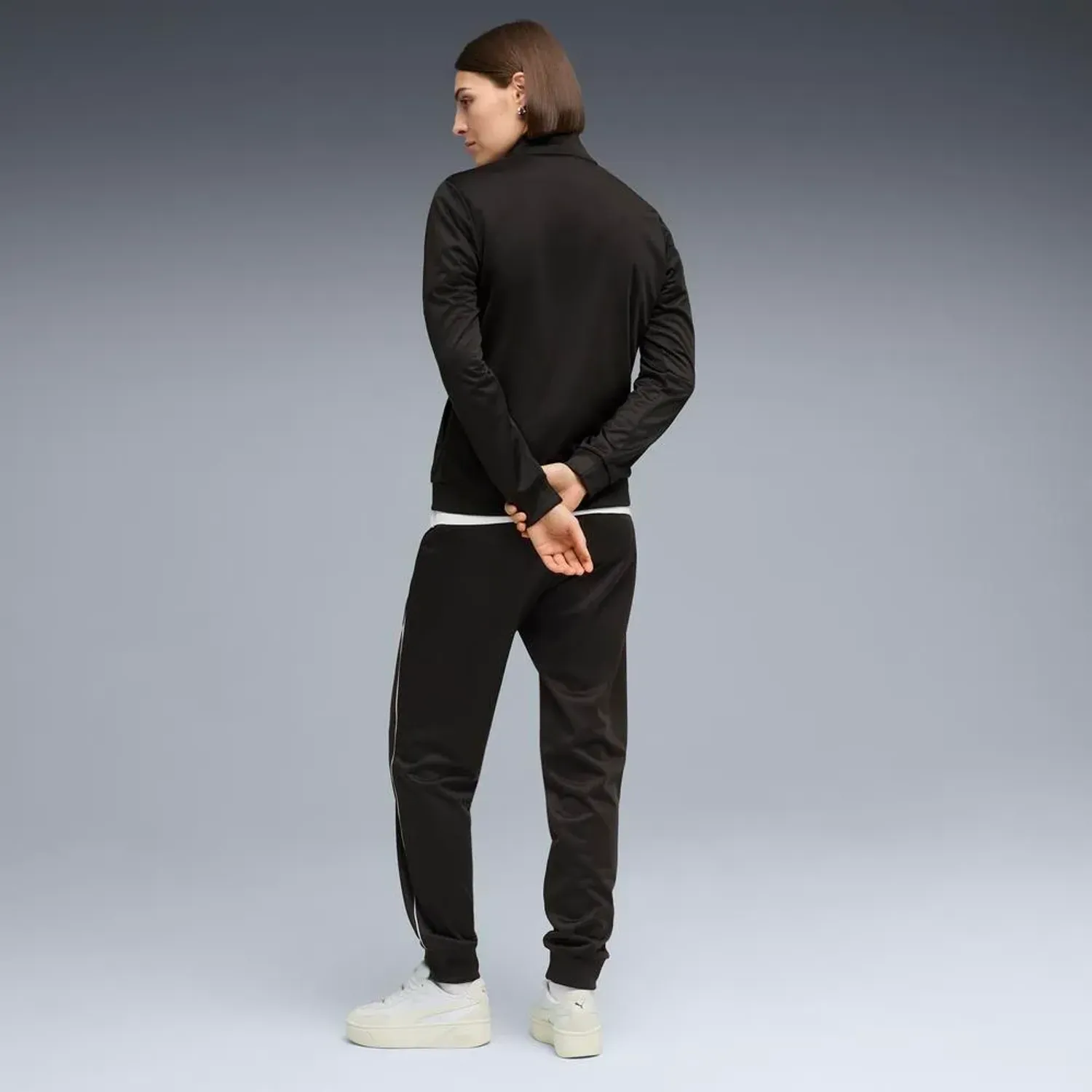 Conjunto Puma Deportivo Mujer Poly Suit Cl color negro | Platanitos